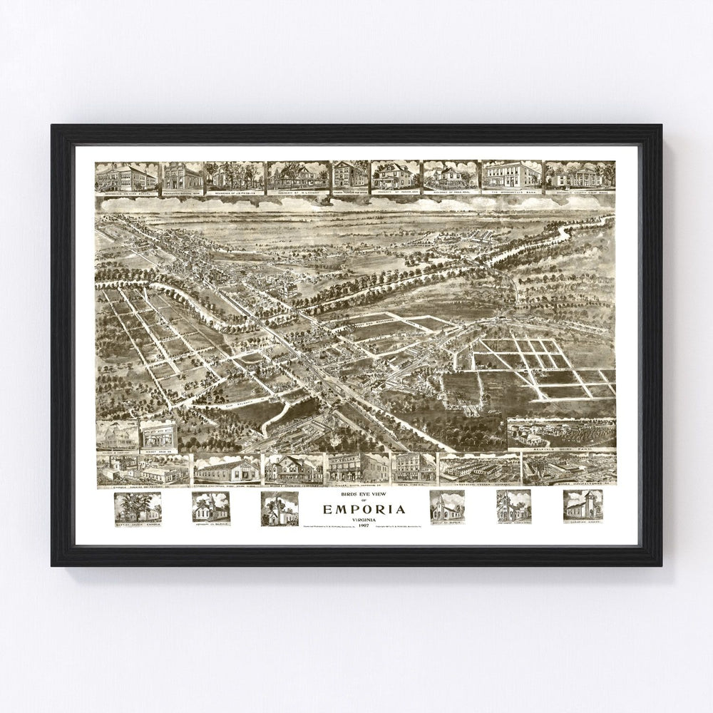 Emporia Vintage Map 1907