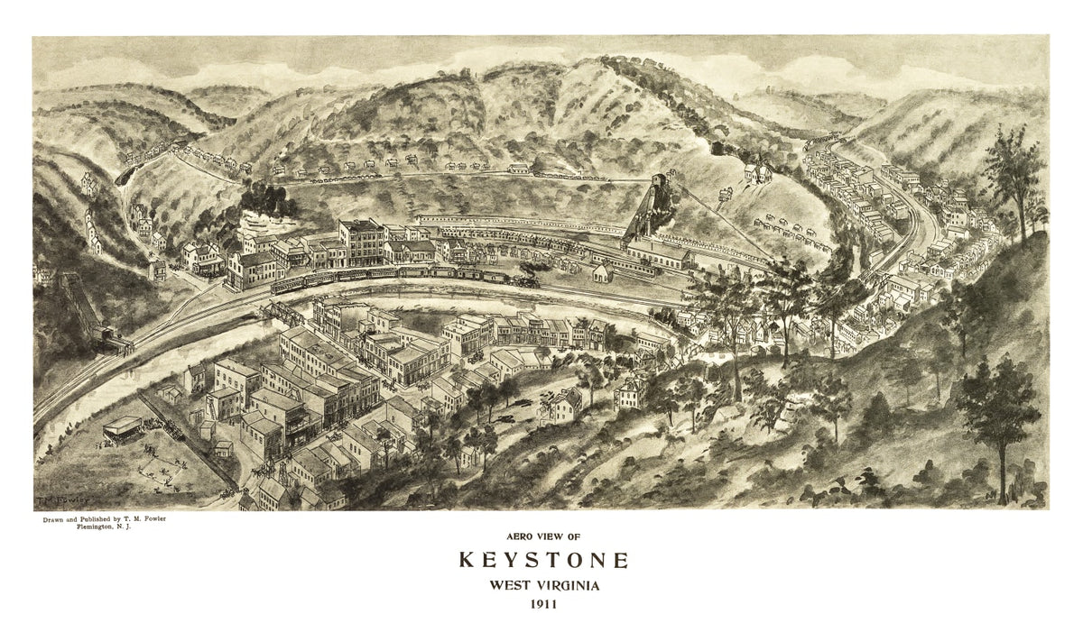 Preview of Vintage Map of Keystone, West Virginia 1911