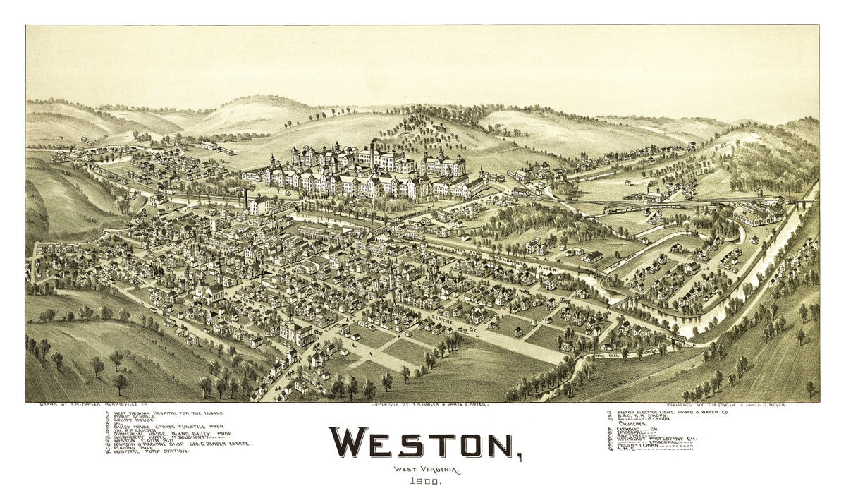 Preview of Vintage Map of Weston, West Virginia 1900