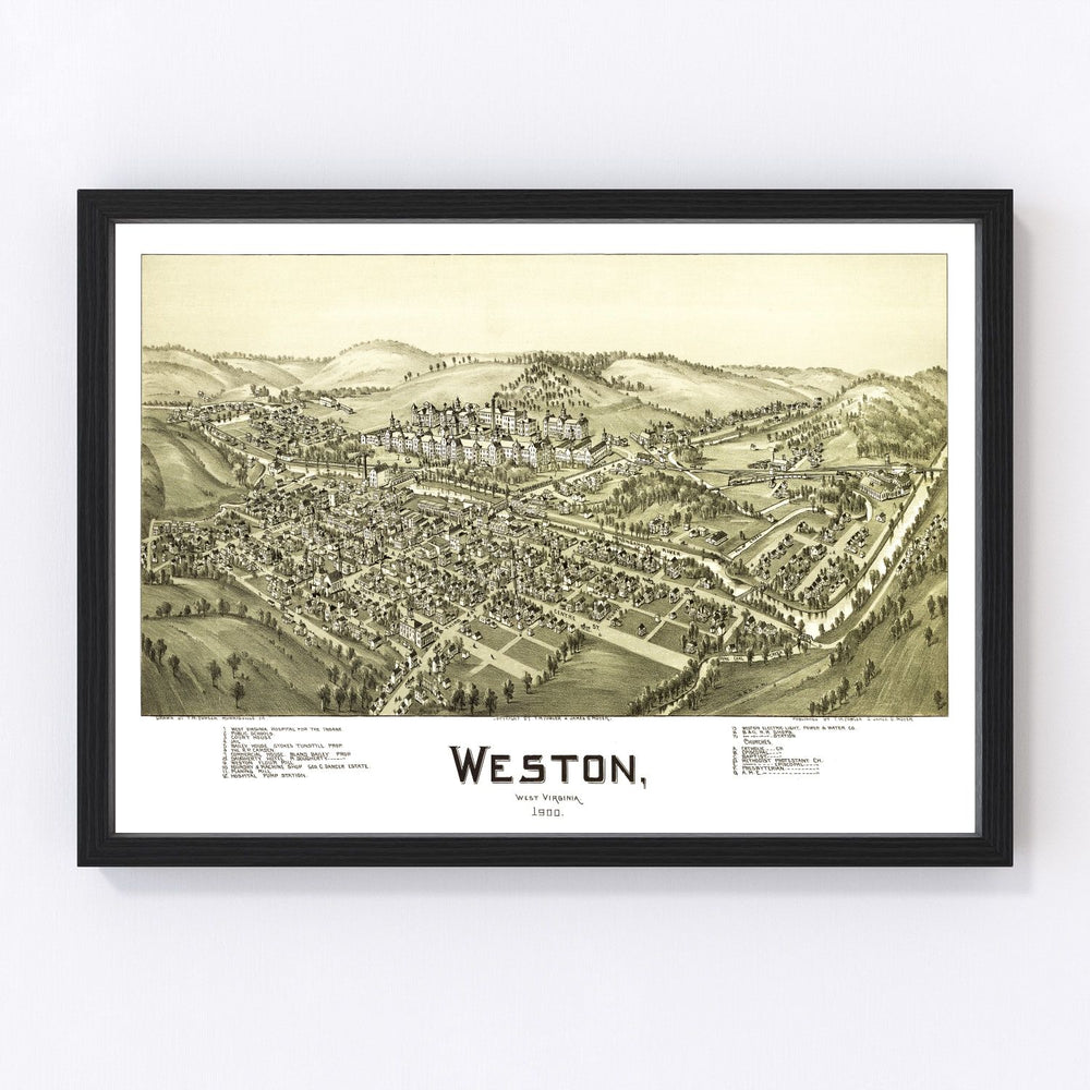 Weston Vintage Map 1900