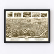 Asheville Vintage Map 1912