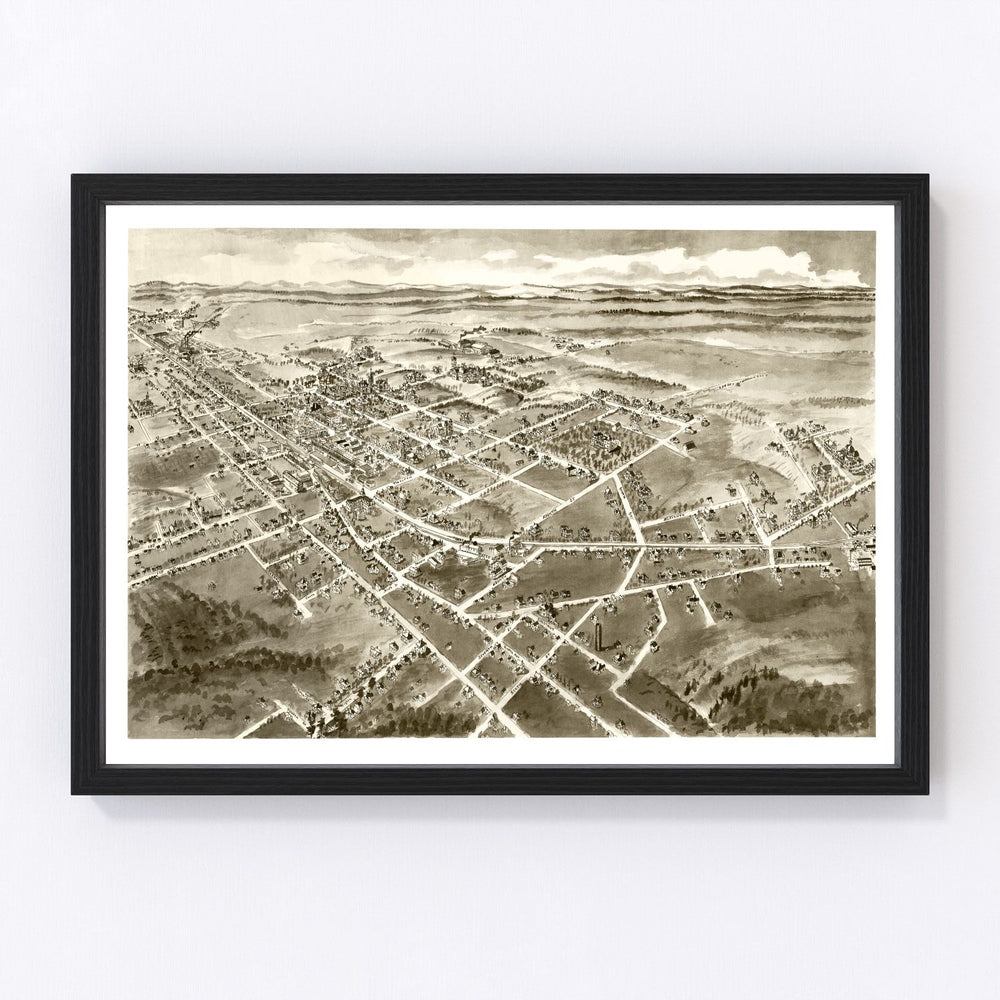 Hickory Vintage Map 1907