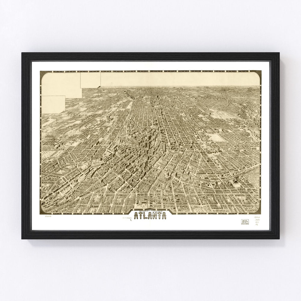 Atlanta Vintage Map 1919