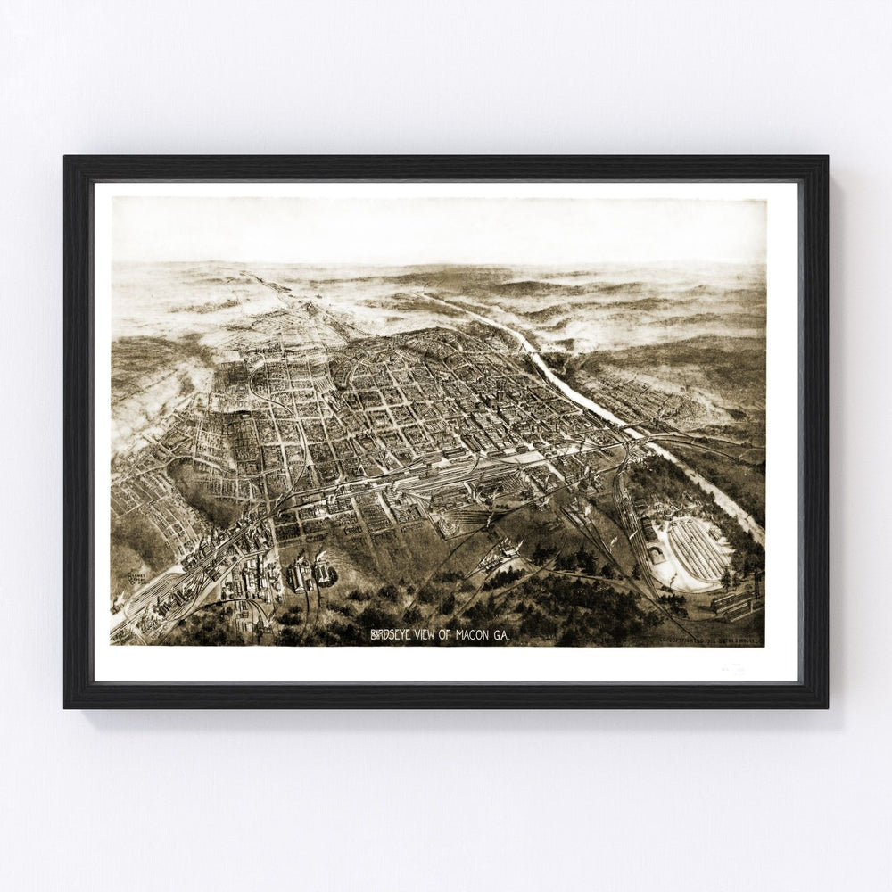 Macon Vintage Map 1912
