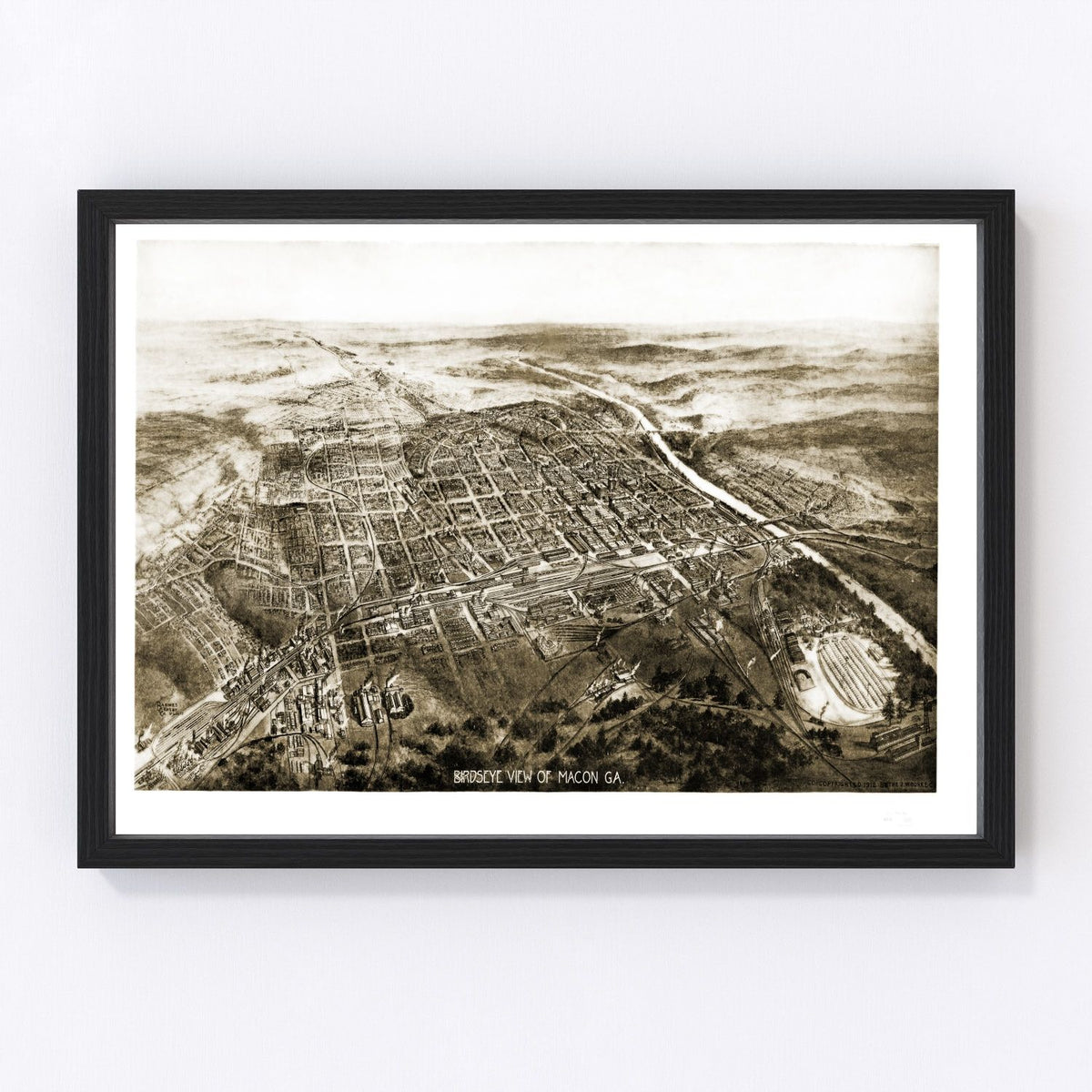 Macon Vintage Map 1912