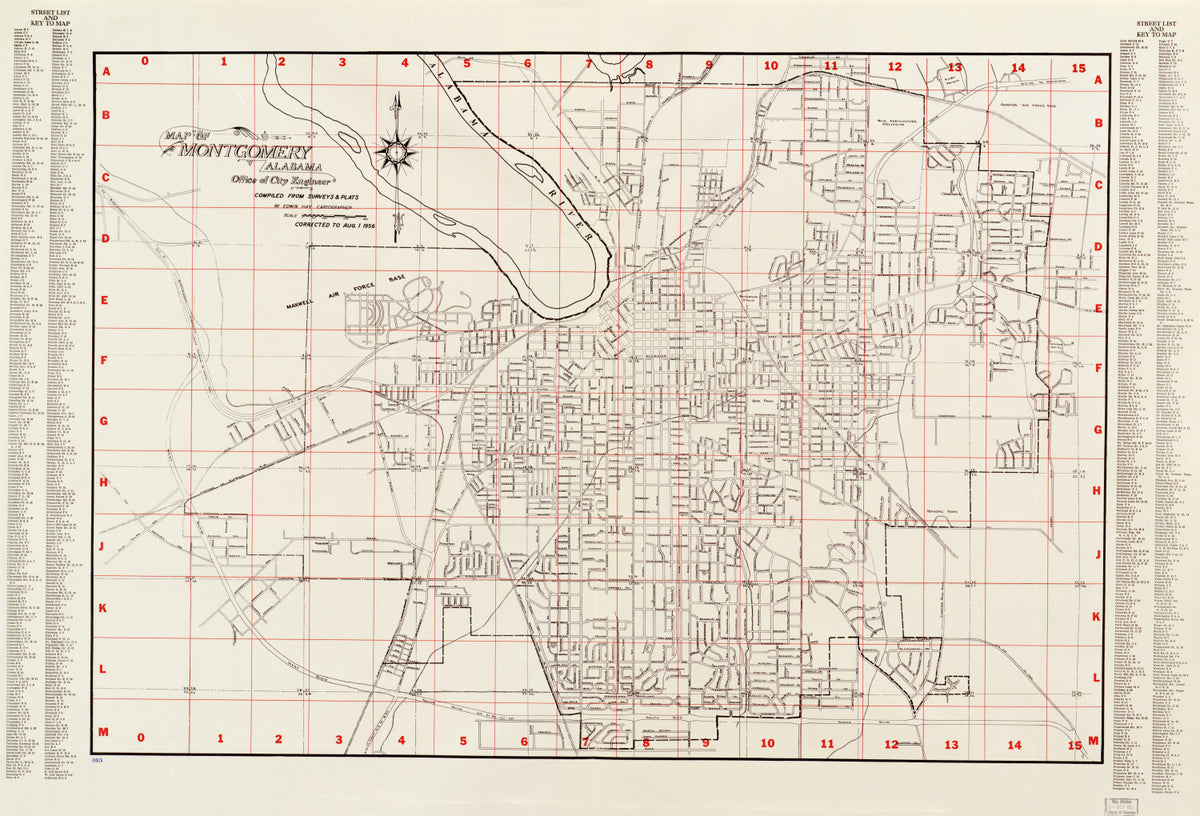 Preview of Vintage Map of Montgomery, Alabama 1956