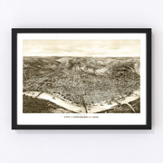 Cincinnati Vintage Map 1900
