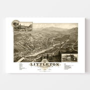 Vintage Map of Littleton, New Hampshire 1883