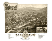 Vintage Map of Littleton, New Hampshire 1883