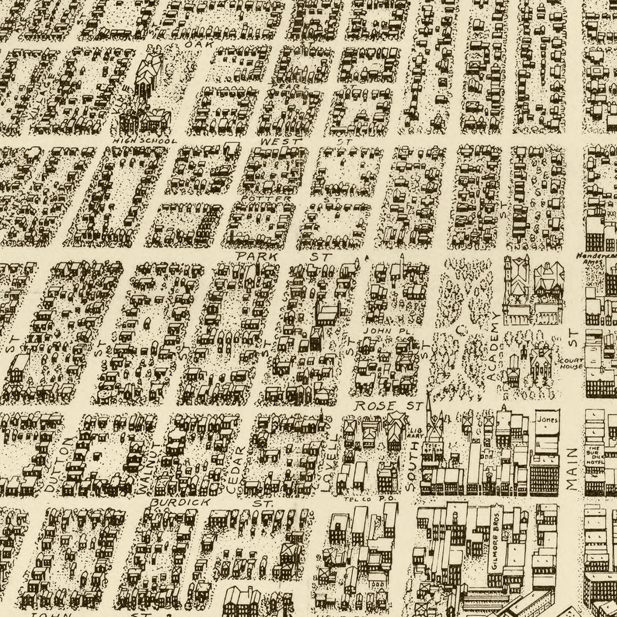 Vintage Kalamazoo Michigan Maps
