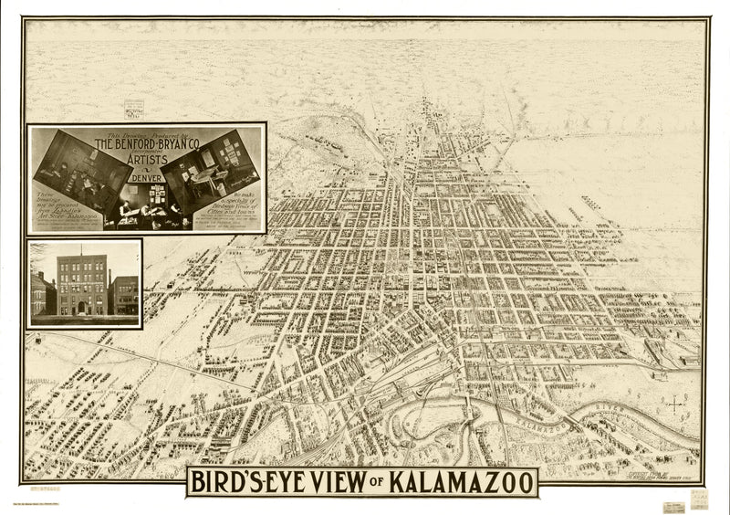 Size comparison using Vintage Map of Kalamazoo, Michigan 1908