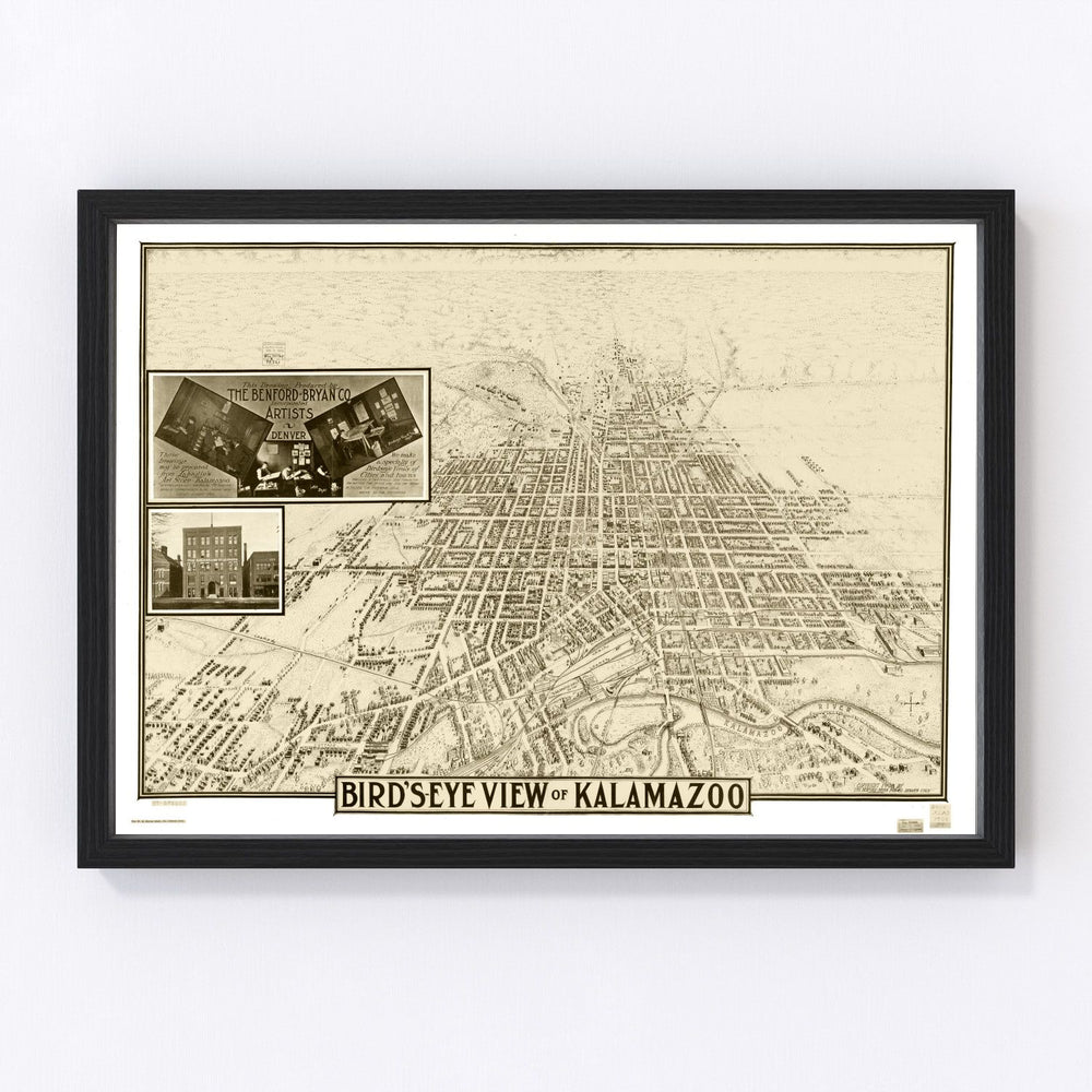 Kalamazoo Vintage Map 1908