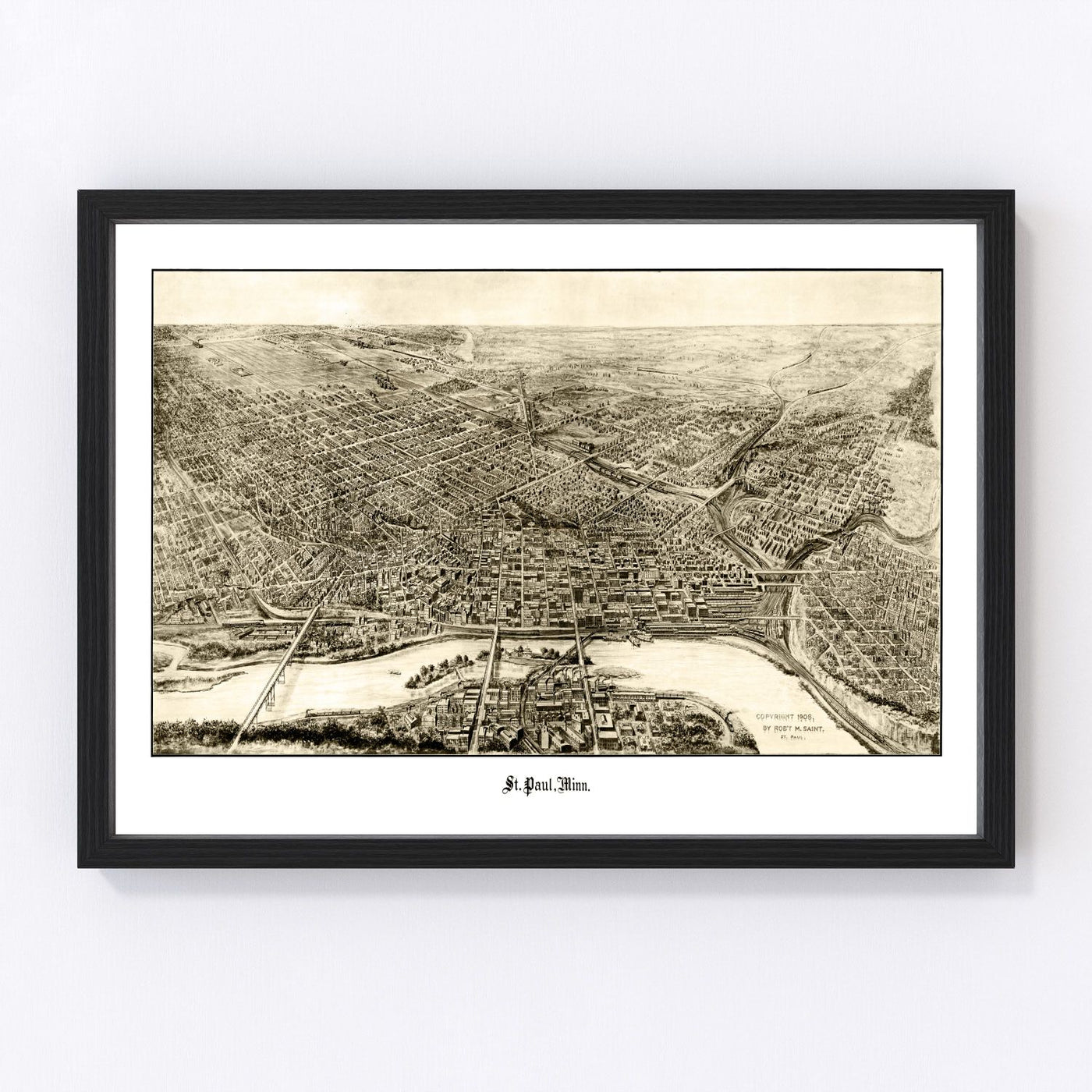 St. Paul Vintage Map 1906