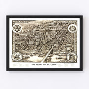 St. Louis Vintage Map 1907