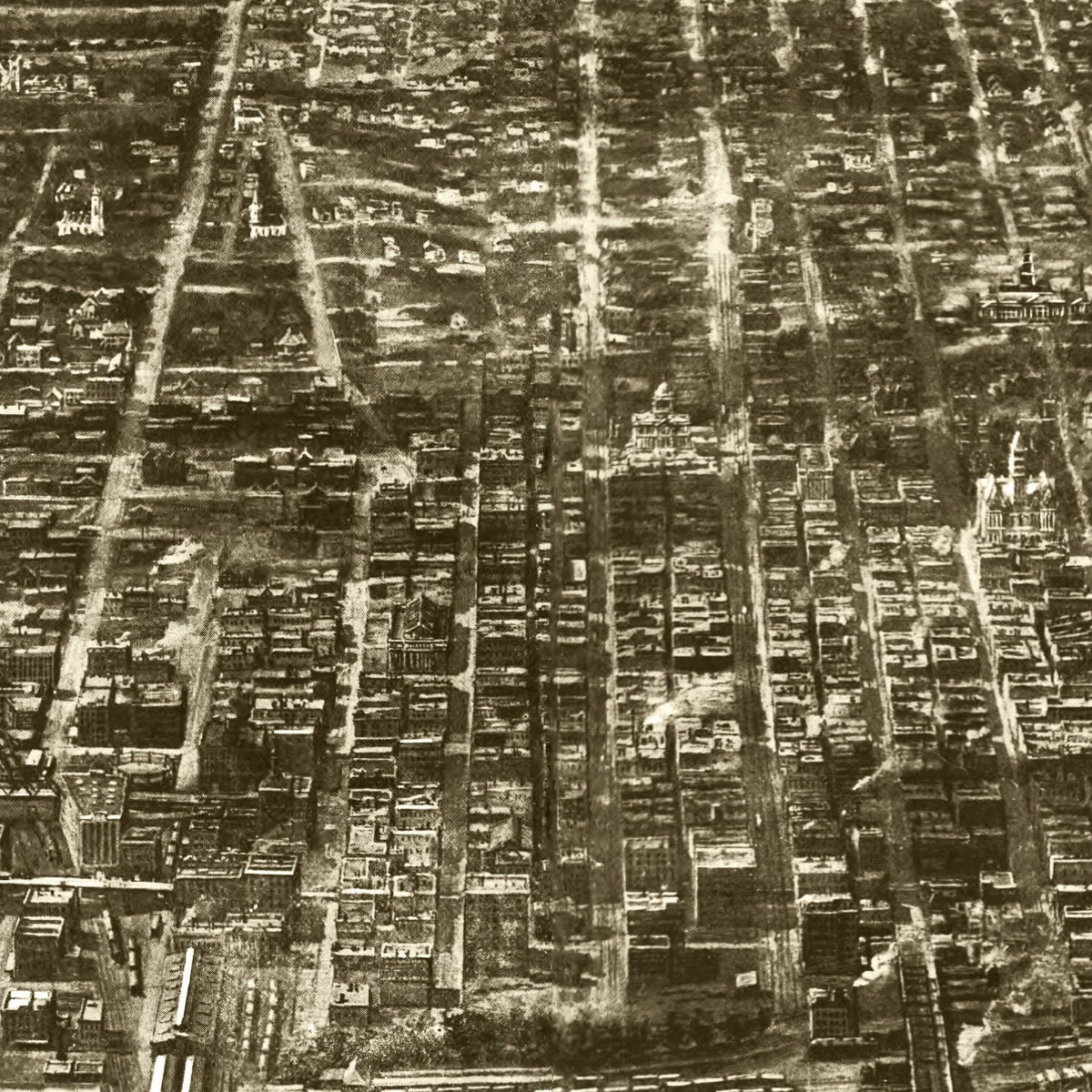 Restored historic details from the 1906 city map of Omaha, Nebraska