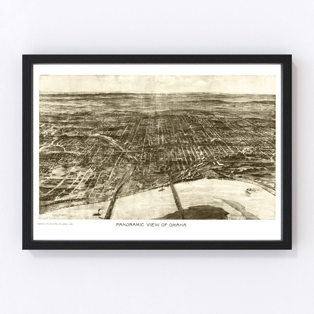 Omaha Vintage Map 1906