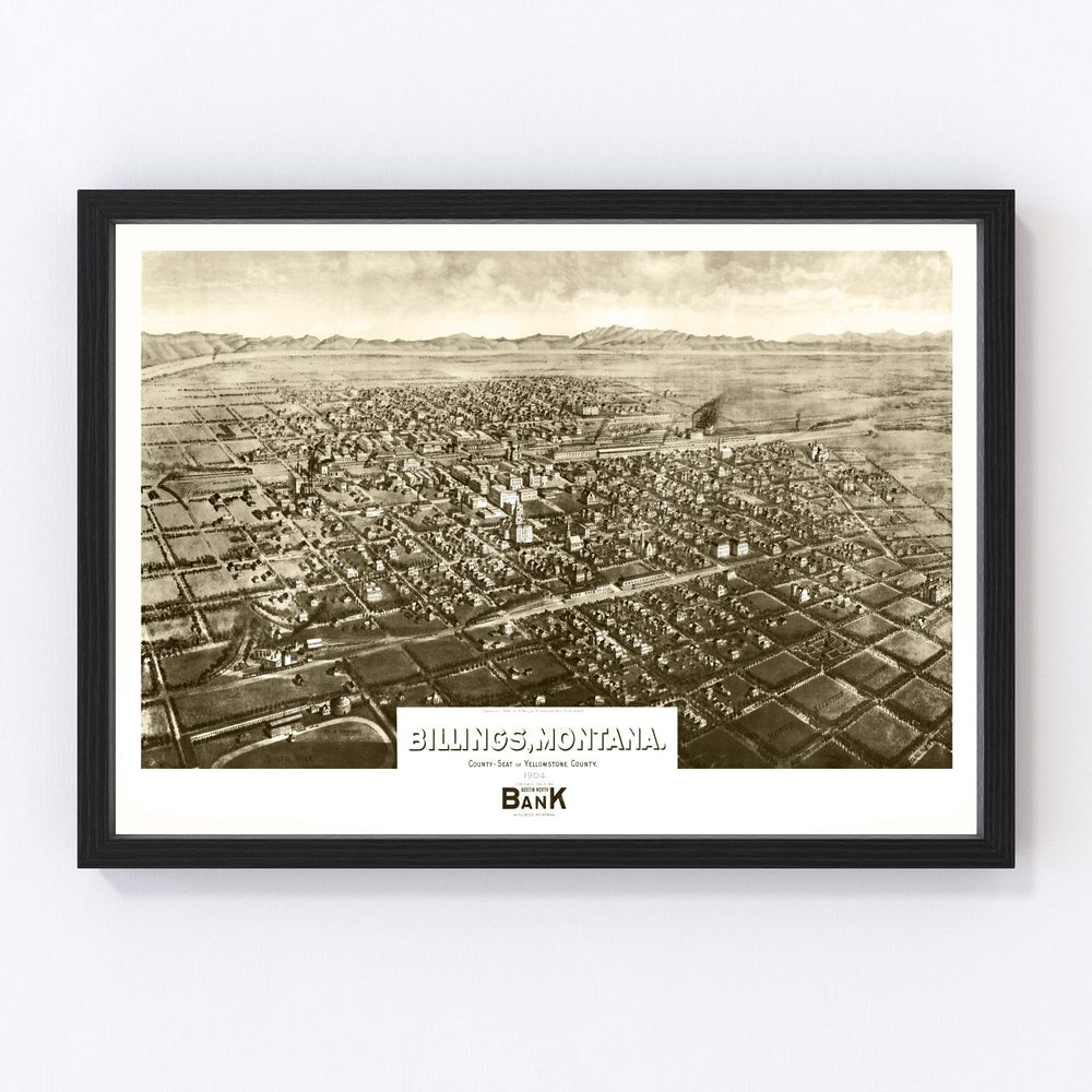 Billings Vintage Map 1904