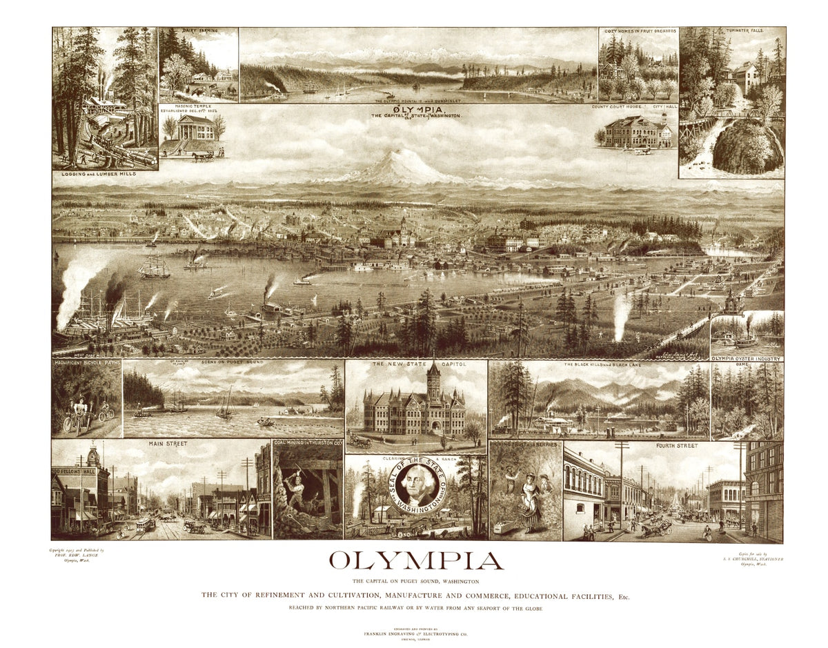 Preview of Vintage Map of Olympia, Washington 1903