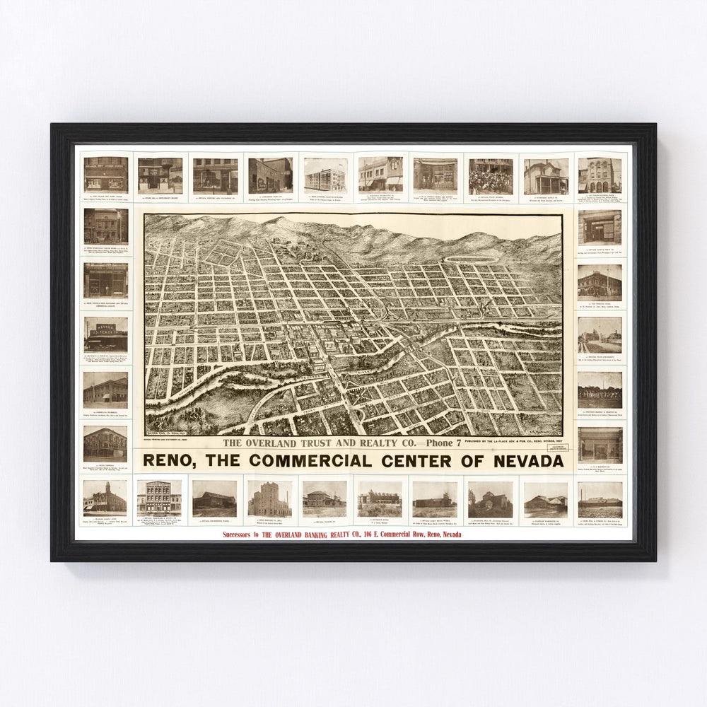 Reno Vintage Map 1907