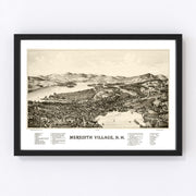 Meredith Village Vintage Map 1889
