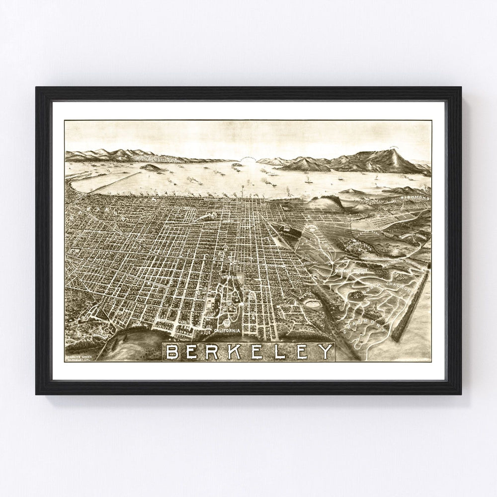 Berkeley Vintage Map 1909