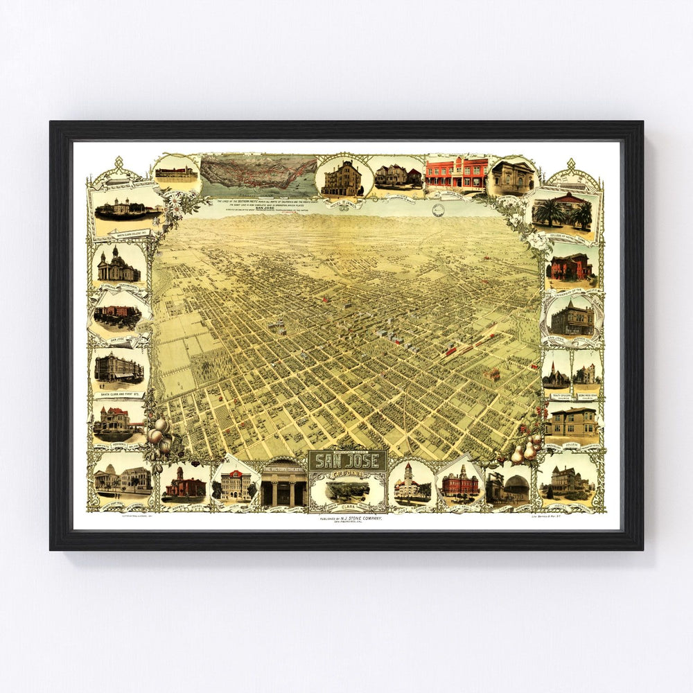 San Jose Vintage Map 1901