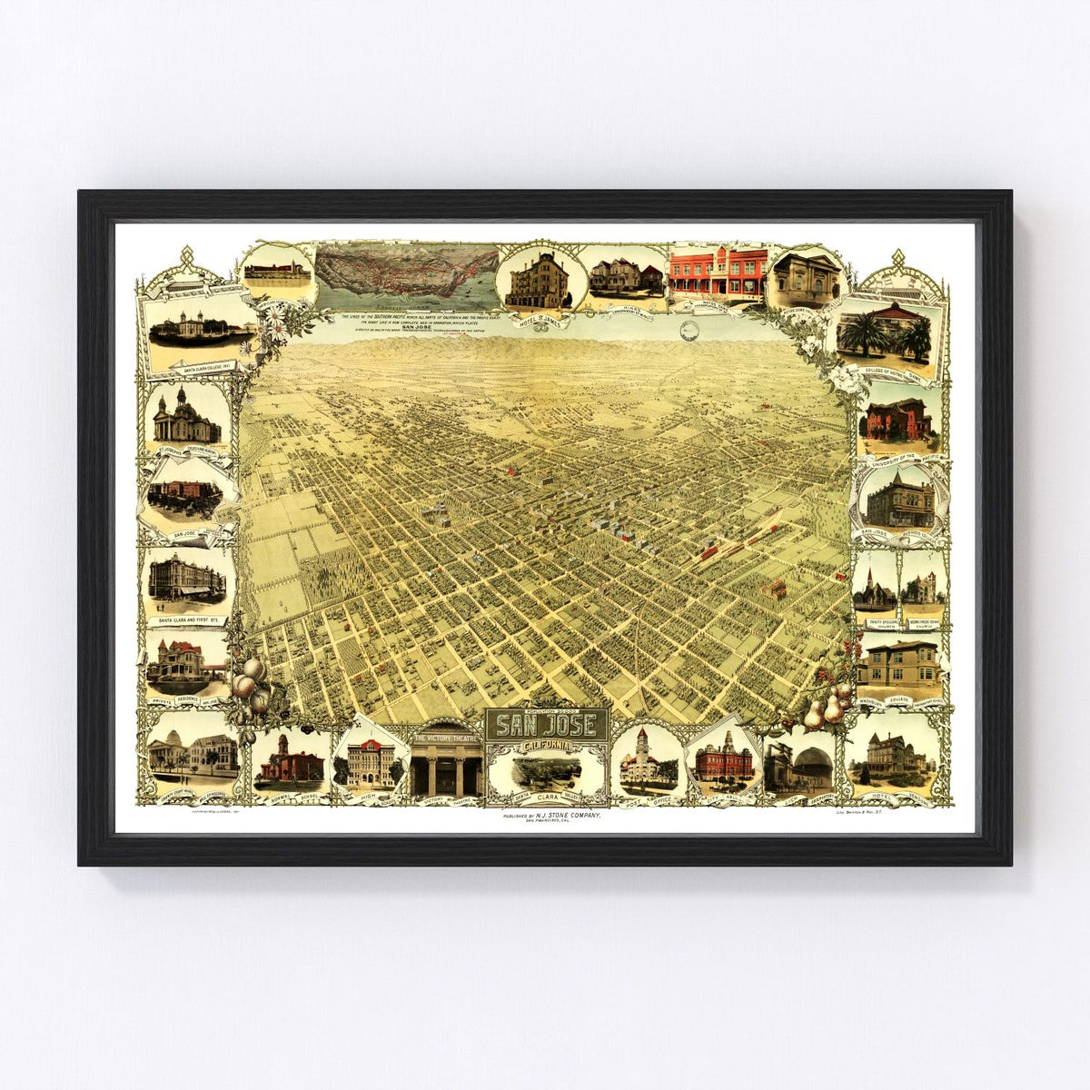 San Jose Vintage Map 1901