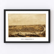 Fredericksburg Vintage Map 1862