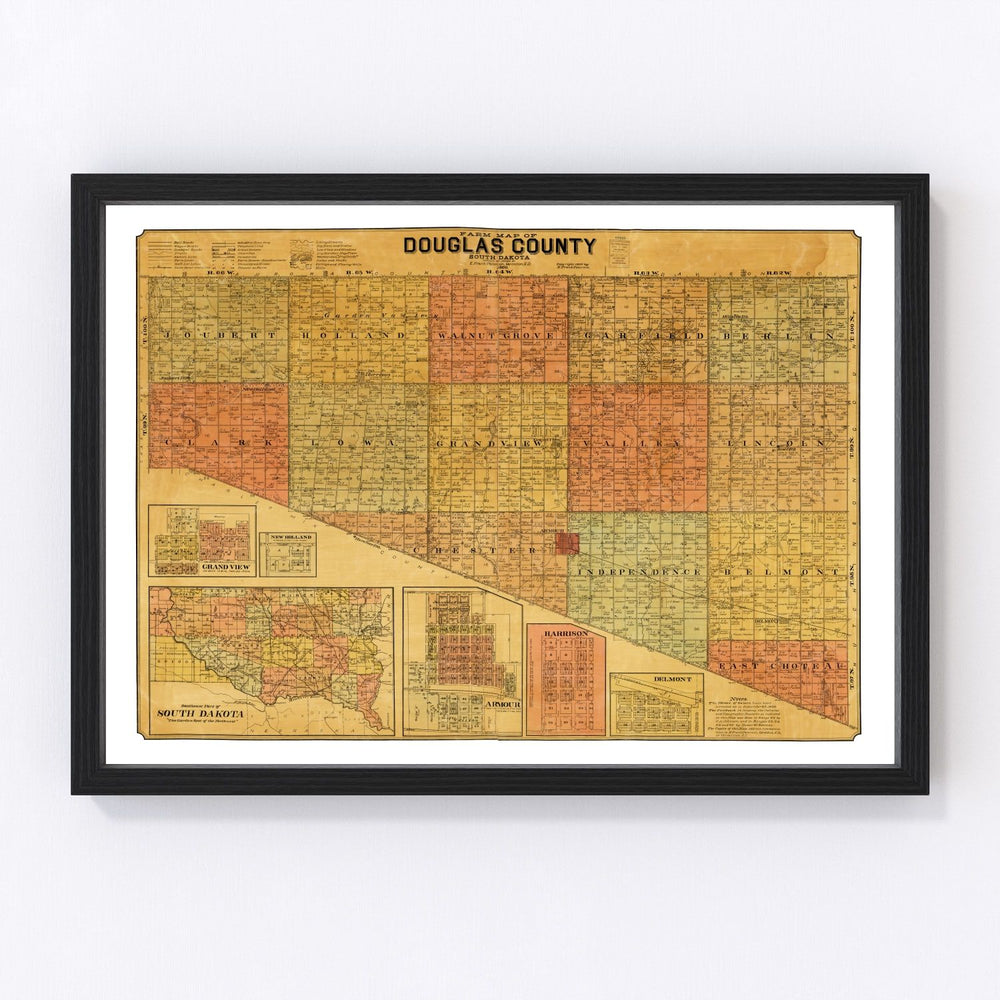 Douglas County Vintage Map 1900