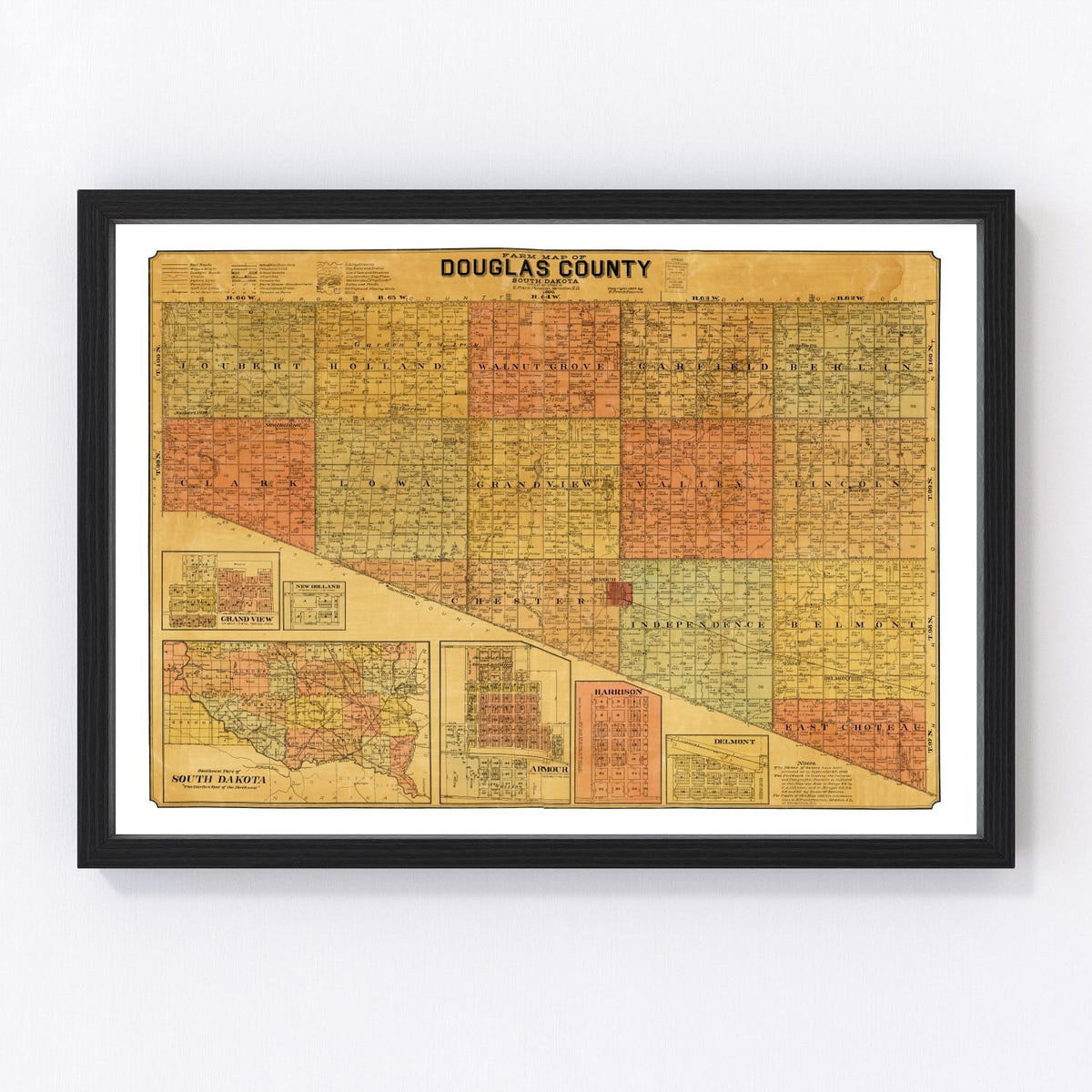 Douglas County Vintage Map 1900
