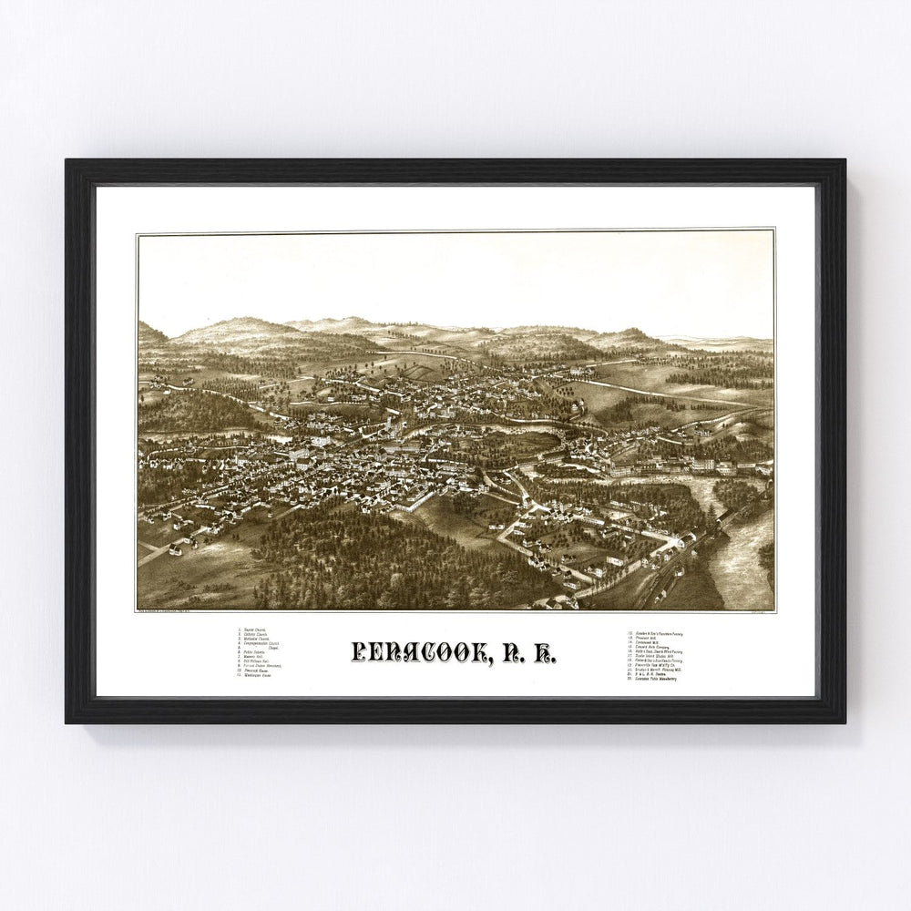 Penacook Vintage Map 1887