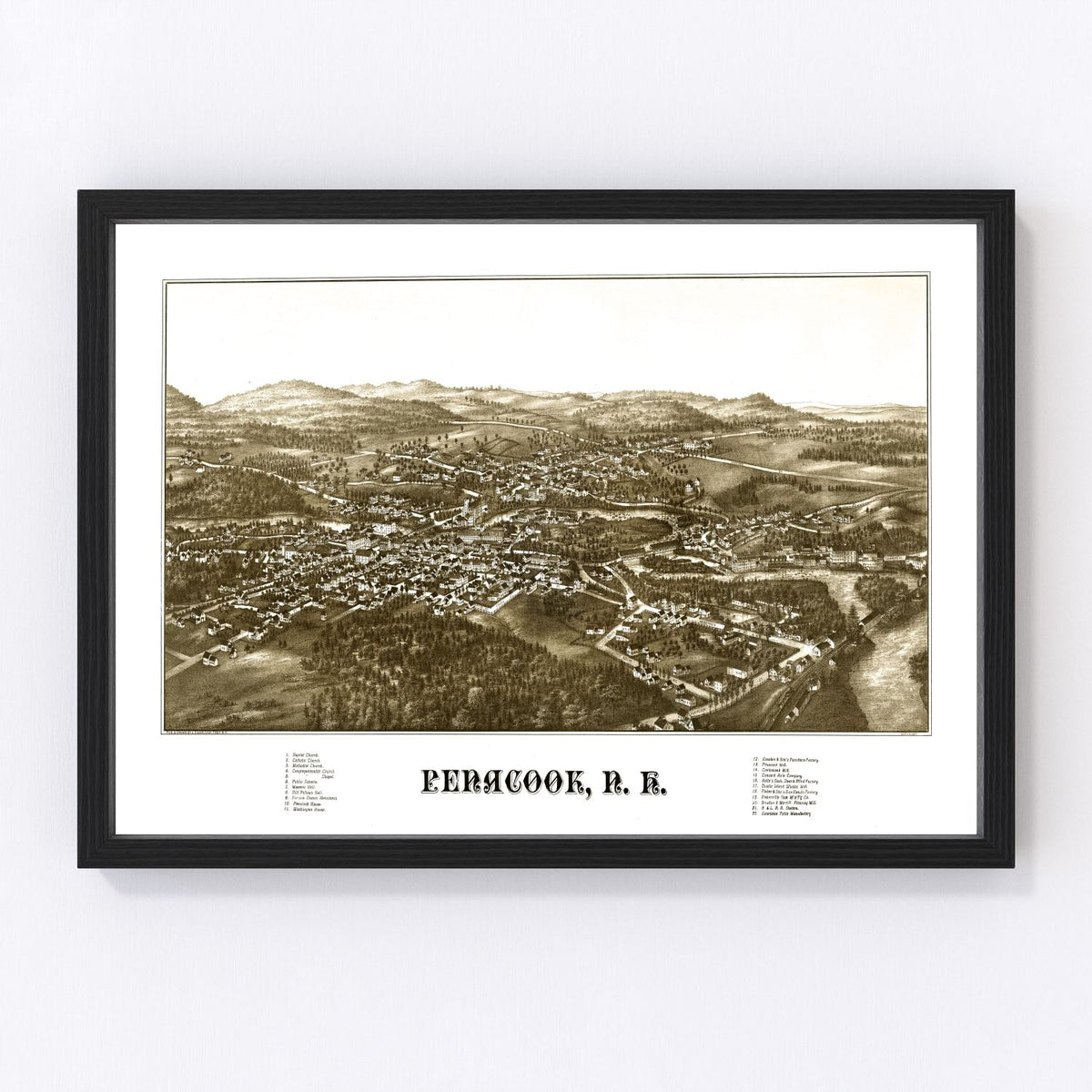 Penacook Vintage Map 1887