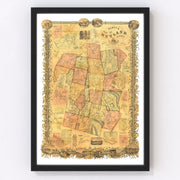 Rutland County Vintage Map 1854