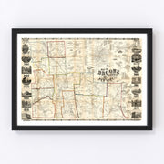 Broome County Vintage Map 1855