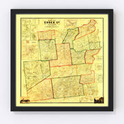Essex County Vintage Map 1858