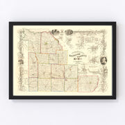 Madison County Vintage Map 1853