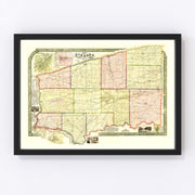 Niagara County Vintage Map 1852