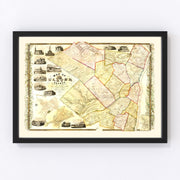 Ulster County Vintage Map 1853