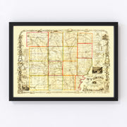 Wyoming County Vintage Map 1853
