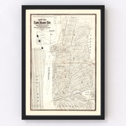 Queens County Vintage Map 1874