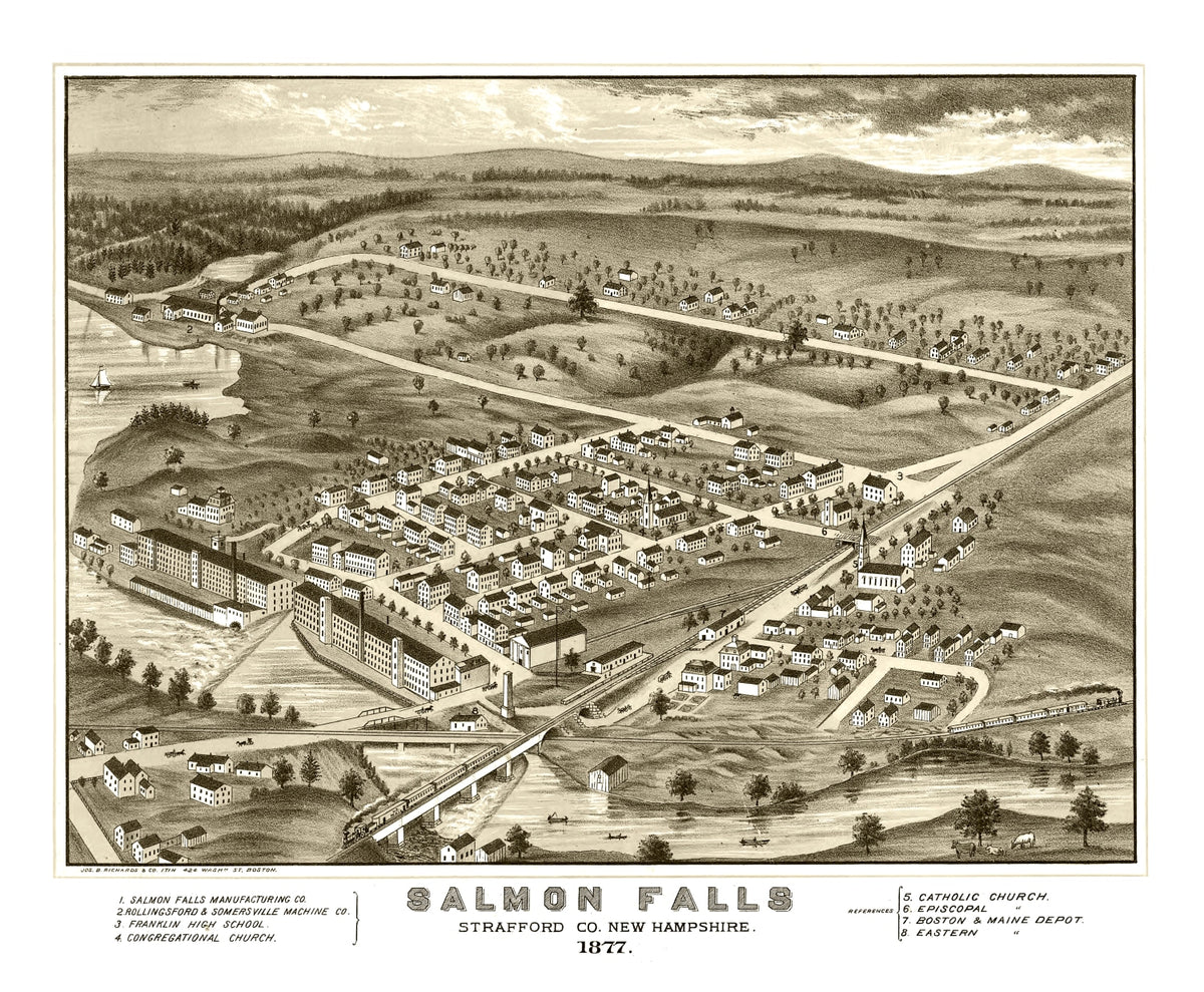 Preview of Vintage Map of Salmon Falls, New Hampshire 1877