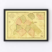 Salem County Vintage Map 1849