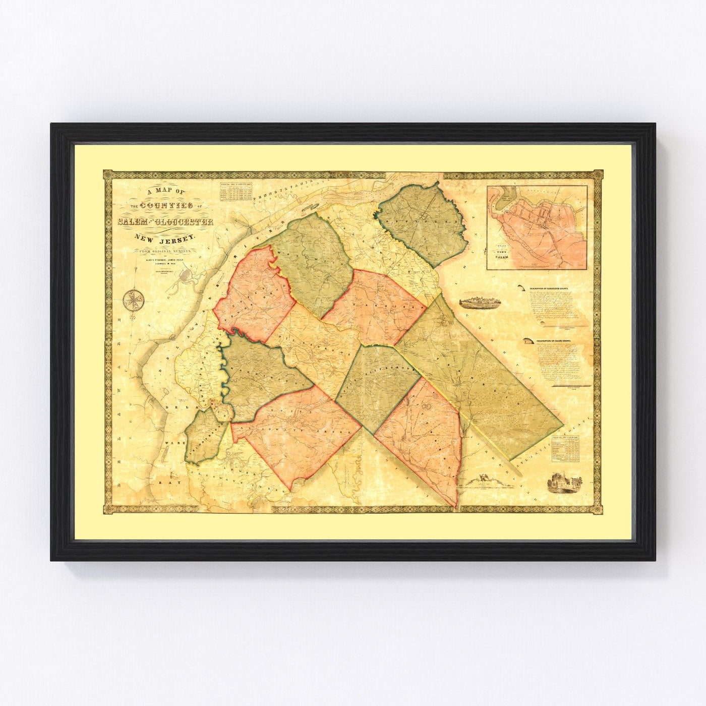 Gloucester County Vintage Map 1849