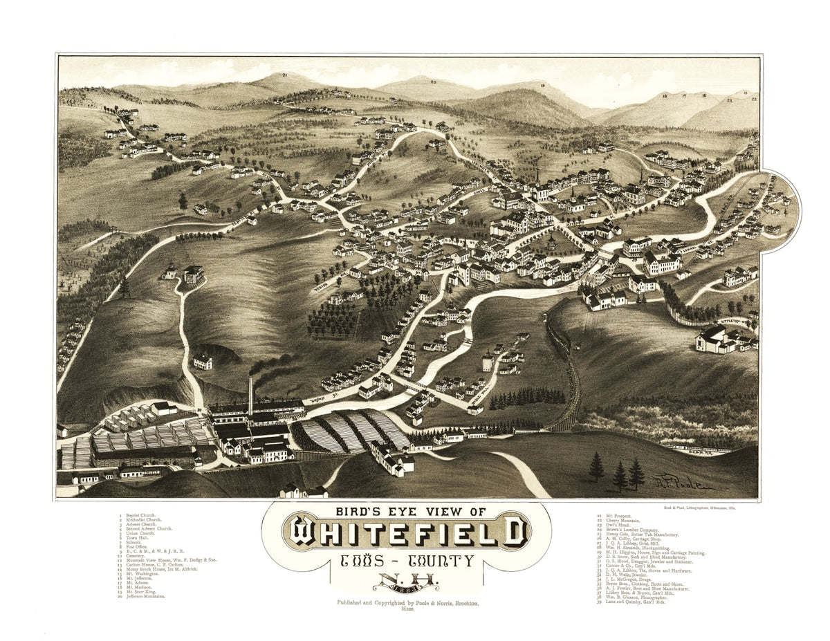 Preview of Vintage Map of Whitefield, New Hampshire 1883