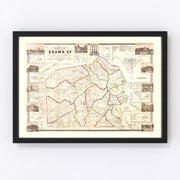 Adams County Vintage Map 1858
