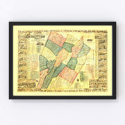 Bedford County Vintage Map 1861