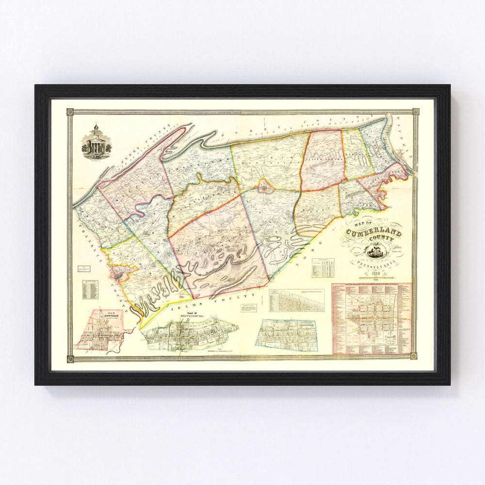 Cumberland County Vintage Map 1858