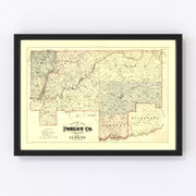 Forest County Vintage Map 1876