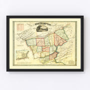 Northampton County Vintage Map 1851