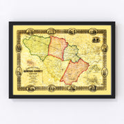 Howard County Vintage Map 1860